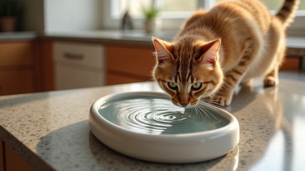 Offrez une hydratation optimale à votre chat avec une fontaine à eau
